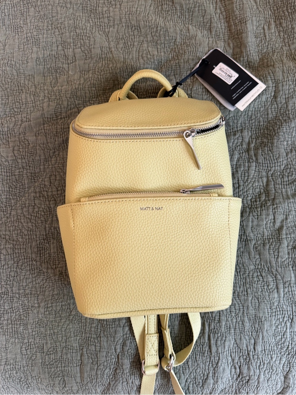 Matt & Nat Lemon Mini Backpack in Soft Yellow